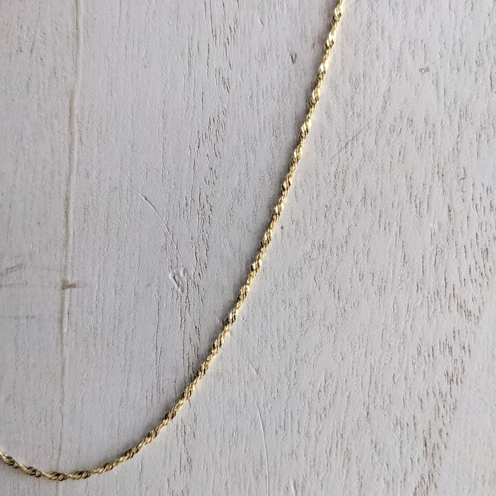 10K Solid Gold Singapore Chain Necklace "Weavers of Connection" necklace - Picture 9 of 17